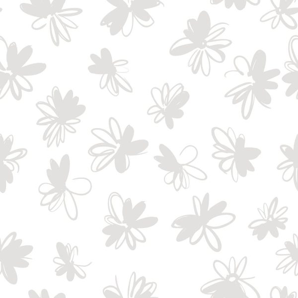 Hand Drawn Daises Tone on Tone Fabric Online Hot Sale - Image 2