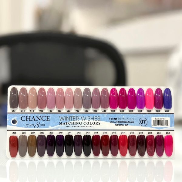 Chance Matching Color Gel & Nail Lacquer 0.5oz - 36 Colors #217 - #252 - Winter Wishes Collection w  2 set Color Chart Hot on Sale - Image 2