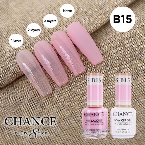 Chance Gel & Nail Lacquer Duo 0.5oz B15 - Bare Collection Fashion - Image 2